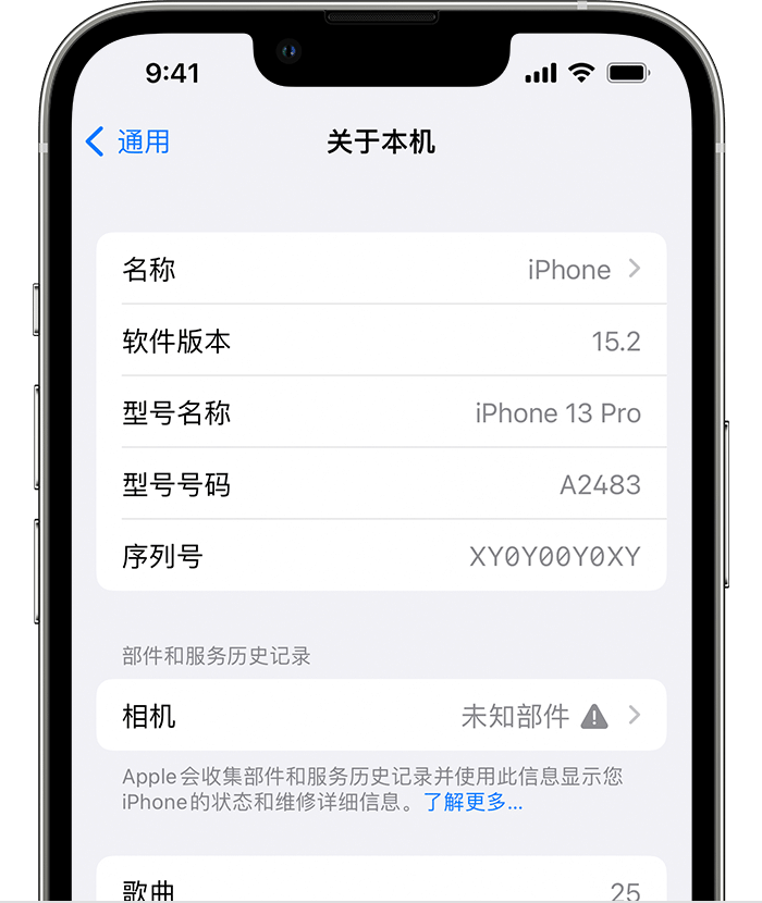 日土苹果维修分享iPhone 出现提示相机“未知部件”是什么原因？ 